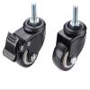 Heavy-Duty Furniture Caster with Brake, 1.5 in (40 mm), 50 kg Capacity, M8 Threaded Stem view 1