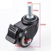 Heavy-Duty Furniture Caster with Brake, 1.5 in (40 mm), 50 kg Capacity, M8 Threaded Stem view 2
