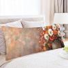 Burnt Orange Floral Velvet Side Sleeper Pillowcase 40 x 145 cm view 2