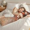 Burnt Orange Floral Velvet Side Sleeper Pillowcase 40 x 145 cm view 4