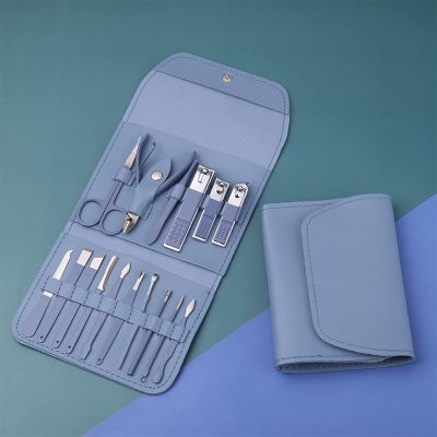 Fafeicy Manicure Set, Stainless Steel Pedicure Tools with Travel Case, Blue #2