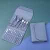 Fafeicy Manicure Set, Stainless Steel Pedicure Tools with Travel Case, Blue #2 view 1