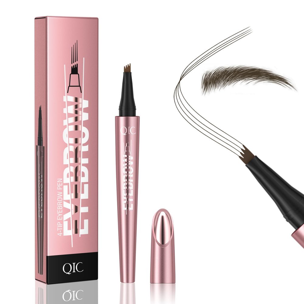 QIC Eyebrow Pencil, Microblading Eyebrow Pencil, Waterproof & Long-Lasting, Precise Definition for Natural & Full Brows, Cruelty-Free (06 Black Brown)