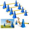 INQUIRLLY Dog Agility Hurdle Set, 8 Cones and 8 Poles view 1