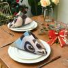 Striped Cartoon Panda Cloth Napkins, 6-Pack view 4