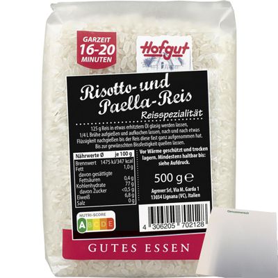 usy Bundle for Hofgut Risotto + Paella Rice (500 g Pack) + usy Block