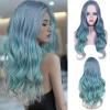 Wenweo Women's Long Green Wig, Natural Look for Halloween, Carnival, Masquerades, Cosplay & Parties, Waist-Length view 1