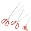 2-Pack Long Stainless Steel and PP Trash Grabber Tongs, Red view 1