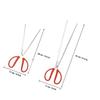 2-Pack Long Stainless Steel and PP Trash Grabber Tongs, Red view 2