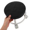 MUCKLILY Ergonomic Pedicure Stool with PU Surface, Plastic Frame, and Casters, Black view 3