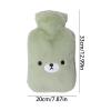 Personalized 2 L Hot Water Bottle with Embroidered Text and Bear Plush Cover, Pink view 2