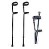 Folding Adjustable Aluminum Forearm Crutches with Ergonomic Cuffs view 1