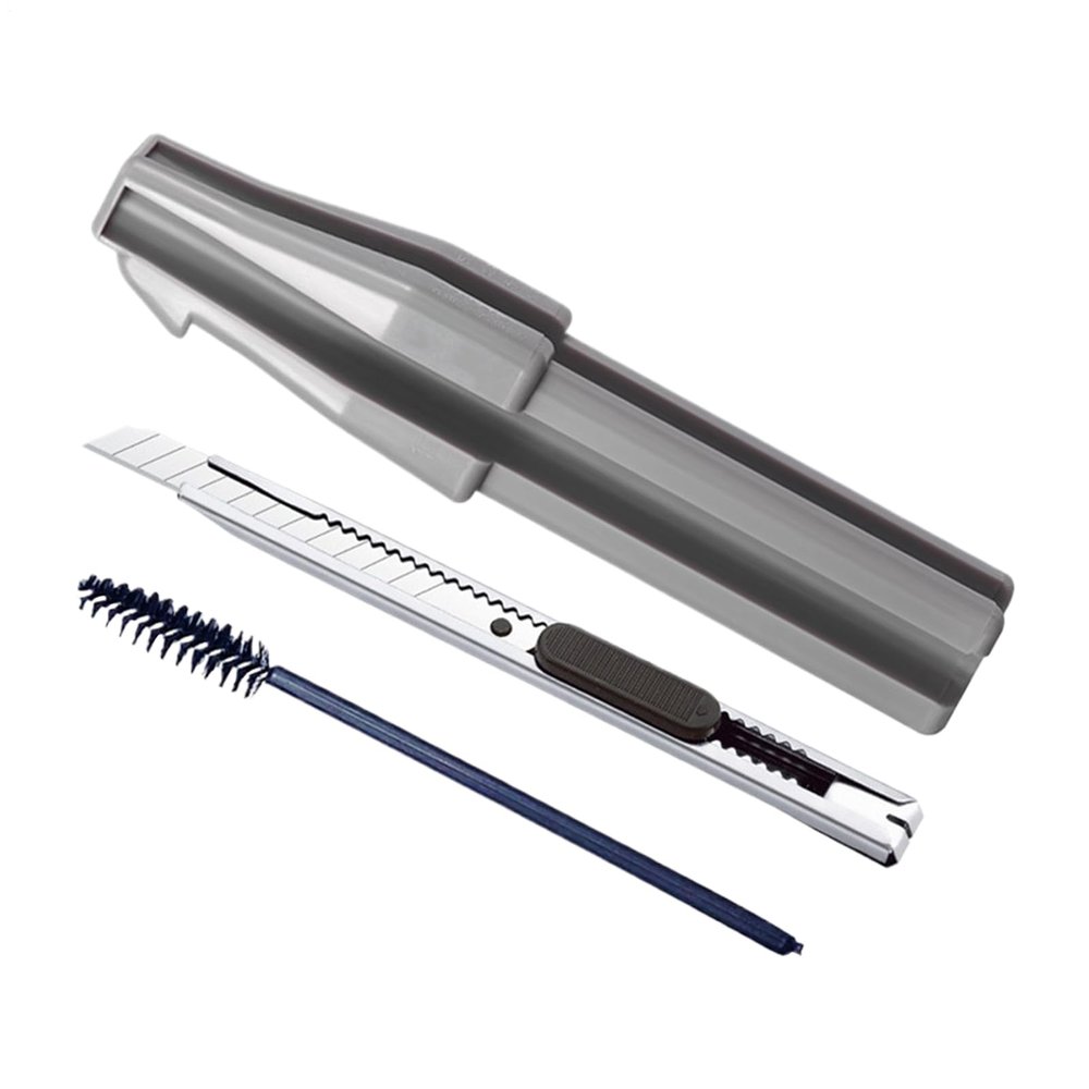Lip Liner Sharpener, Manual Cosmetic Pencil Sharpener with Eyebrow Brush and Cutter