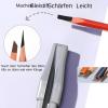 Lip Liner Sharpener, Manual Cosmetic Pencil Sharpener with Eyebrow Brush and Cutter view 4
