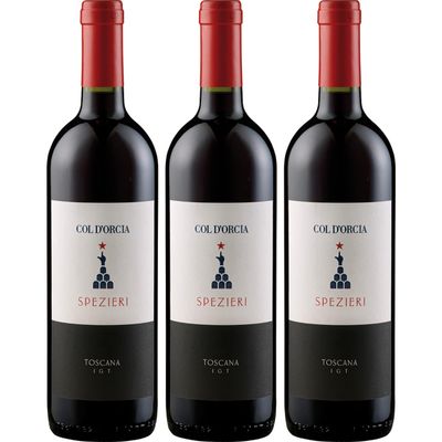 Col d'Orcia Spezieri Rosso Toscana IGT Dry Organic Red Wine, Italy, incl. FeinWert E-Book (3 x 0.75 L)