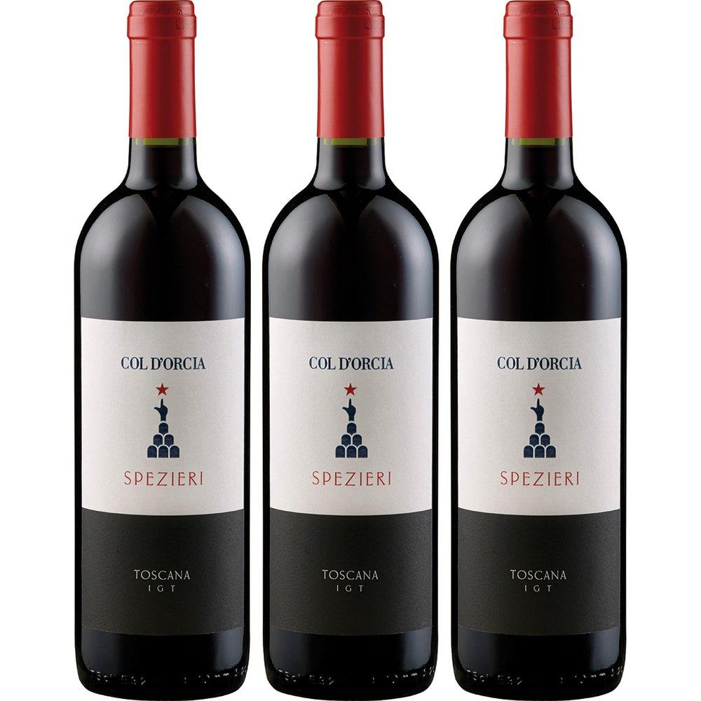 Col d'Orcia Spezieri Rosso Toscana IGT Dry Organic Red Wine, Italy, incl. FeinWert E-Book (3 x 0.75 L)