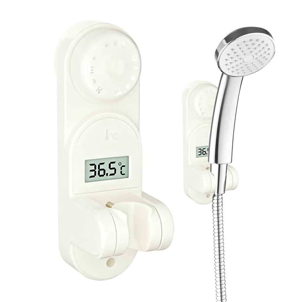 Adjustable Wall-Mount Suction Cup Showerhead Holder