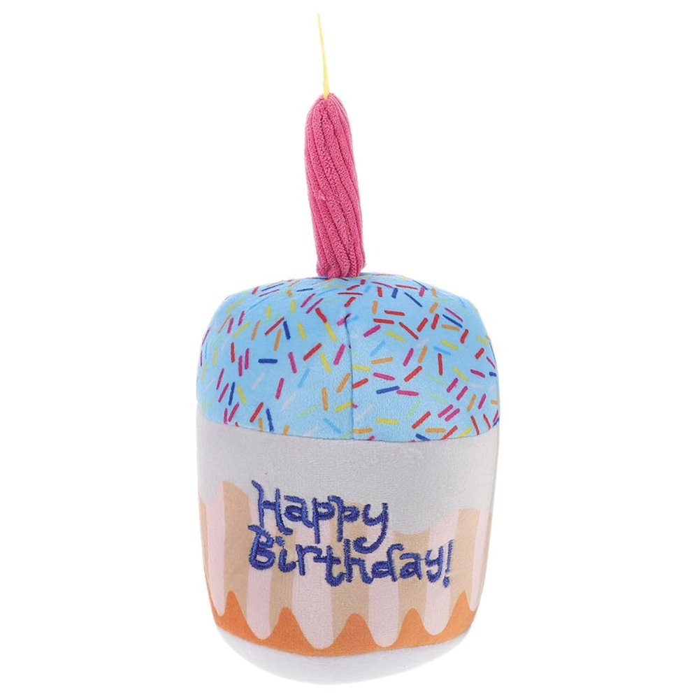 LOORGVEL Plush Cat Chew Toy - Birthday Cake