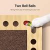 Nobleza Cat Scratching Board with Ball Toy, 33 × 33 × 5 cm view 3