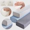 Mozzeilee Long Bed Gap Filler with Removable Cover, 200 x 10 x 15 cm, Black view 3