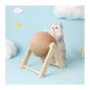 Cat Scratching Post with Wooden Ball, Sisal Rope and Loops, Durable and Stable (L-Small) view 2