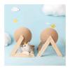 Cat Scratching Post with Wooden Ball, Sisal Rope and Loops, Durable and Stable (L-Small) view 3