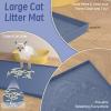 bleswin Large Silicone Cat Litter Mat, 86 x 56 cm, Blue view 3