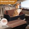 PAWBOSE Pet Car Seat for Medium to Large Dogs under 55 lb, Black/Brown view 2