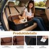 PAWBOSE Pet Car Seat for Medium to Large Dogs under 55 lb, Black/Brown view 4