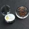 3-Compartment Metal Pill Organizer, Steampunk Gear Design view 1