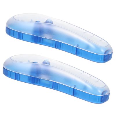 IMIKEYA 2-Piece Portable Razor Storage Case with Buckle