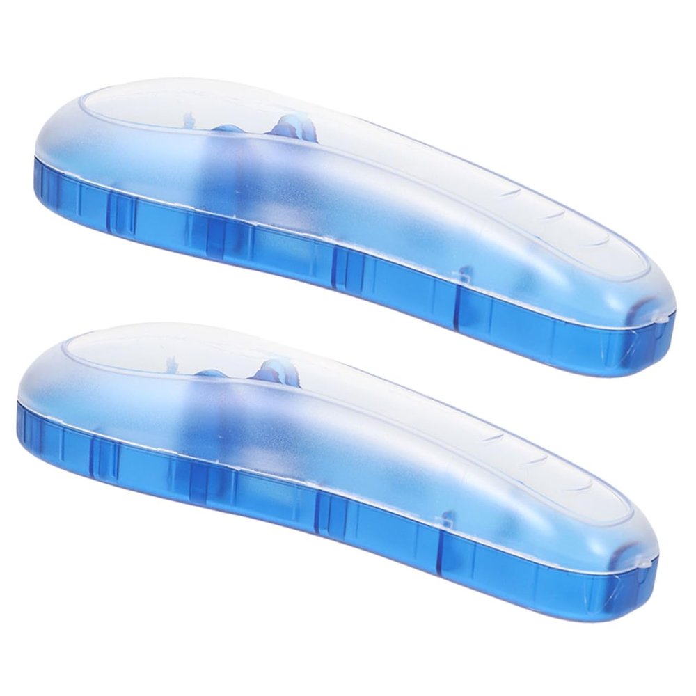 IMIKEYA 2-Piece Portable Razor Storage Case with Buckle