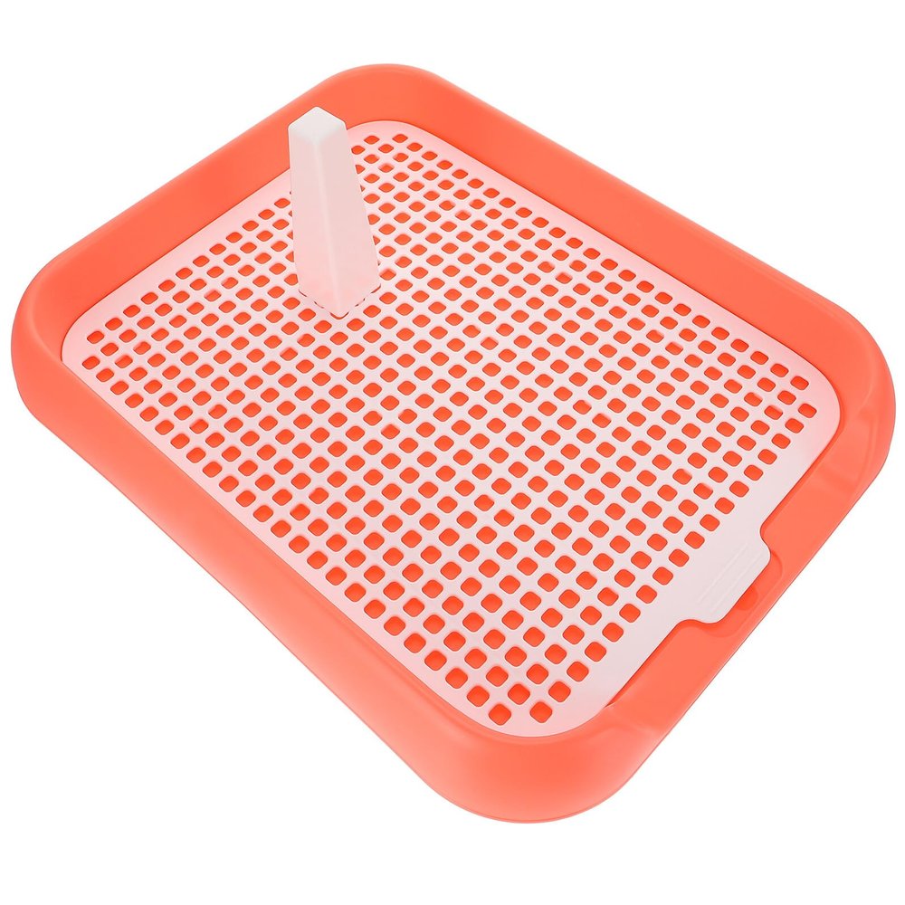 GLEAVI Indoor Puppy Potty for Puppies and Pets, Easy-to-Clean Lightweight PP Dog Toilet, Pink, for Small and Large Dogs