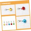 SHINEOFI 20 Colorful Iron Bells with Clips for Cat Collars and Keychains view 3
