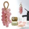 Handcrafted Grape Soap on a Rope, Crystal Cluster Design for Hands and Body (1, K) view 2