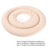 FUTUREORYY Cotton Cat Collar with PP Filling, Soft and Hair-Resistant, Gray, Size S, for Kittens up to 2 kg, as a Post-Operation Protective Collar view 2