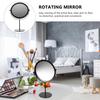 Angoily Rotatable Metal Makeup Mirror, Black Retro Style view 2