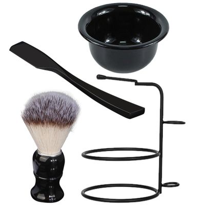 ABOOFAN Men's Manual Shaving Set with Shaving Brush, Lather Bowl and Beard Razor