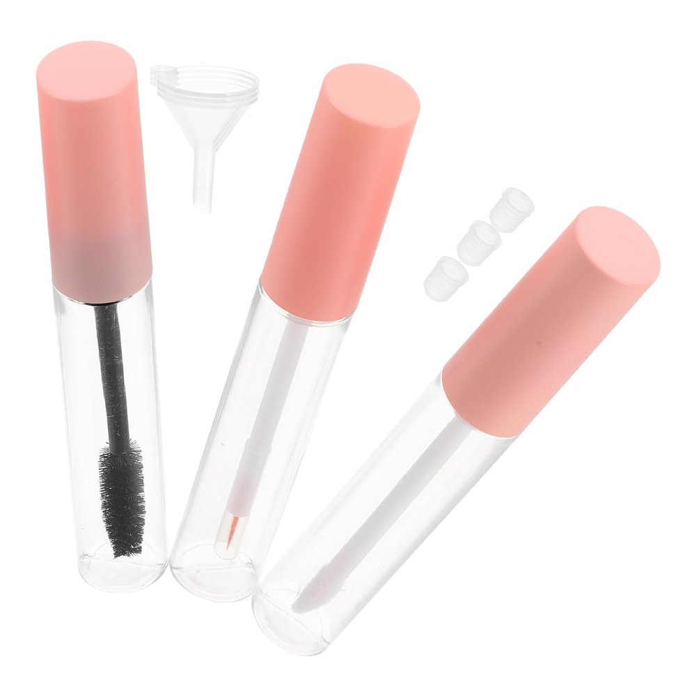 OUNONA 10 mL Refillable Cosmetic Set with Empty Mascara, Eyeliner, and Lip Gloss Containers