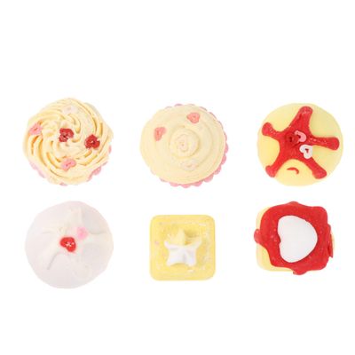 DECORNIJIA 6-Piece Cake-Shaped Bath Bomb Set with Aromatherapy