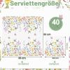 40 Wildflower Paper Napkins, 16.5 cm, 2-Ply, for Parties & Weddings view 2