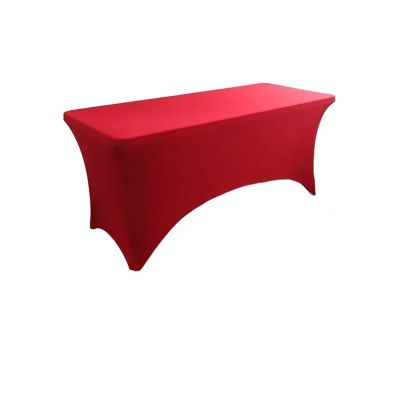 Massage Table Cover 6FT 8FT Spandex Stretch Tablecloth for 4FT 5FT 6FT 8FT Folding Tables, Wine Red, 4FT (121 x 75 x 75 cm)