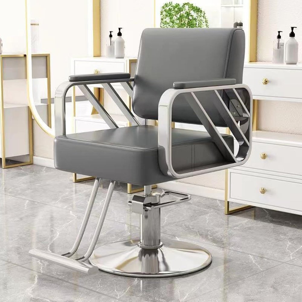 Professional Barber Chair with 360° Rotation and Heavy-Duty Hydraulic Pump