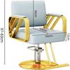 Professional Barber Chair with 360° Rotation and Heavy-Duty Hydraulic Pump view 2
