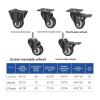 4-Pack Universal Swivel Casters for Tables, Chairs, and Sofas with Safety Brakes (10) view 4