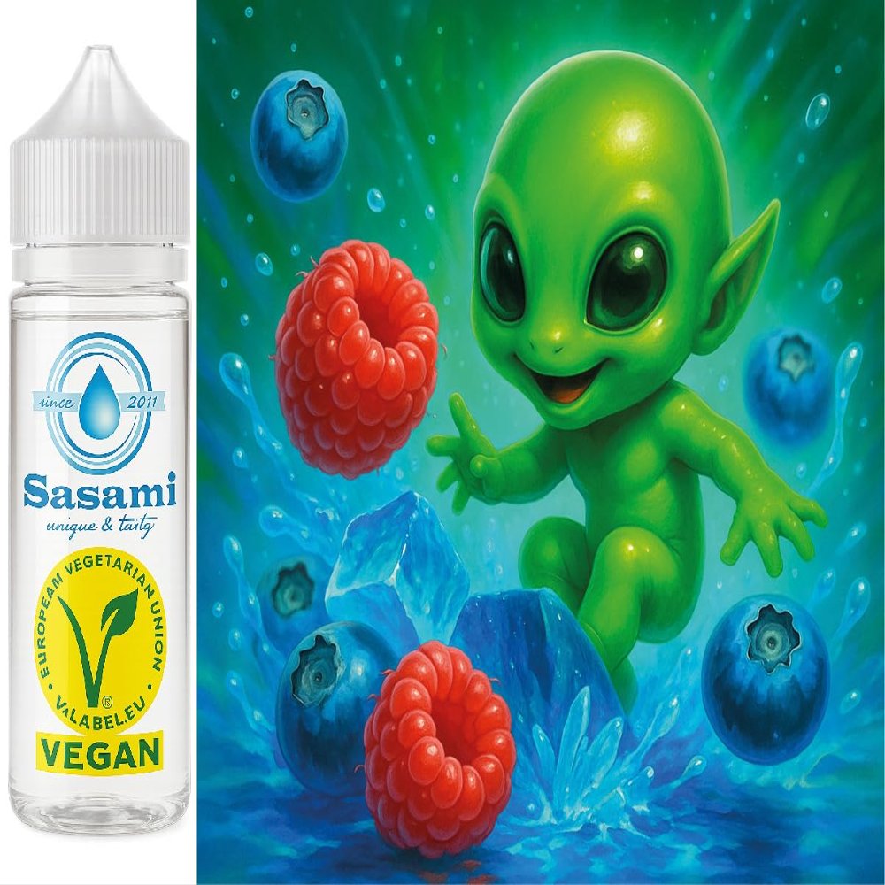 Green Alien - Raspberry Blueberry Curaçao Flavor Concentrate - Vegan - Sasami - 10 mL