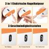 3-in-1 Electric Nail Clipper with LED Light view 2