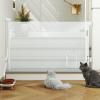 OHMG Retractable Safety Gate for Babies and Children, 0–150/180 cm, Indoor/Outdoor, with Cat Opening view 1