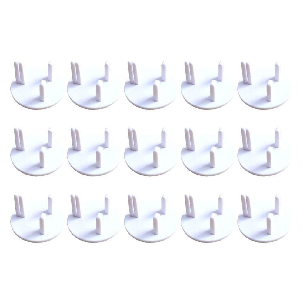 PAMINGONO Childproof Outlet Covers, 15-Pack, ABS, White, for UK Standard Sockets