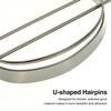 STOBAZA 2-Piece Alloy Metal Hair Sticks, Simple Vintage Hair Sticks for Women, U-Shaped Hair Pins in Retro Style view 3